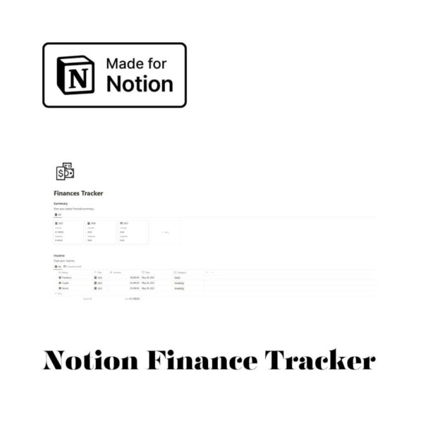 Notion Finance Tracker
