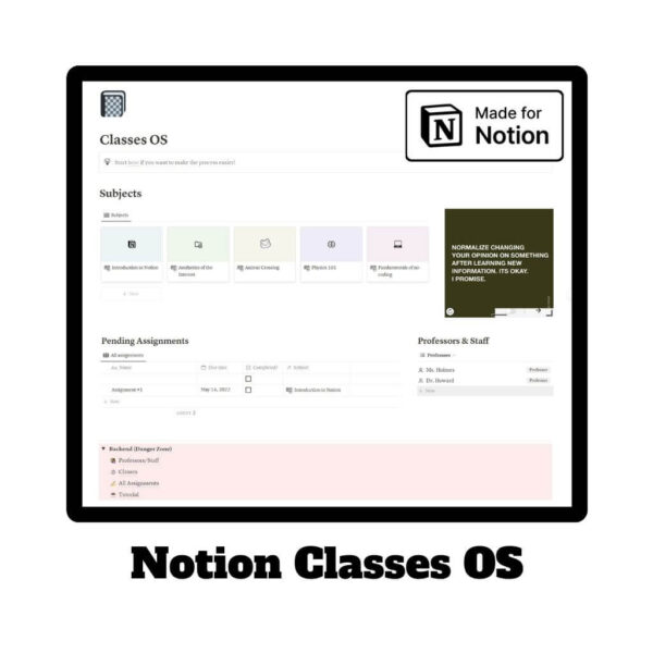 Notion Classes OS