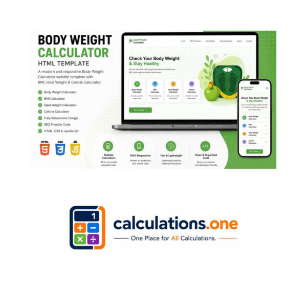 Body Weight Calculator HTML Template