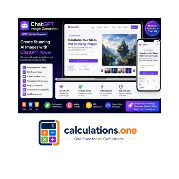 ChatGPT Image Generator HTML Template